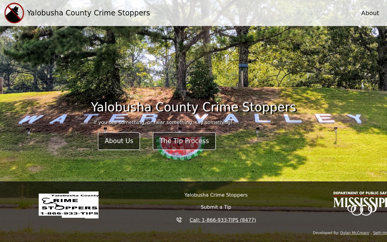 Yalobusha County Crime Stoppers wanted-person tip page